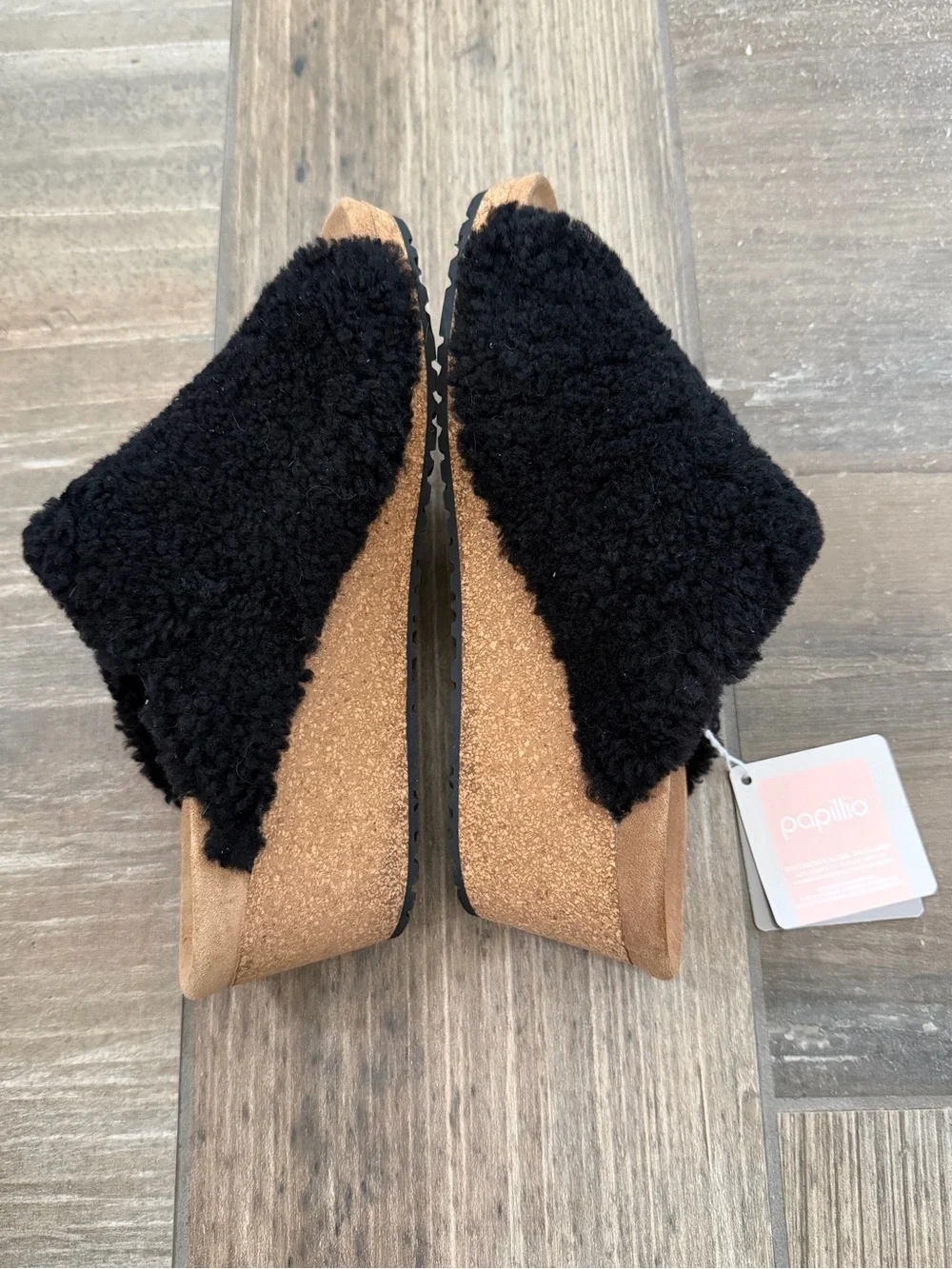 Birkenstock Papillio Namica Teddy sandals wedges size 10
